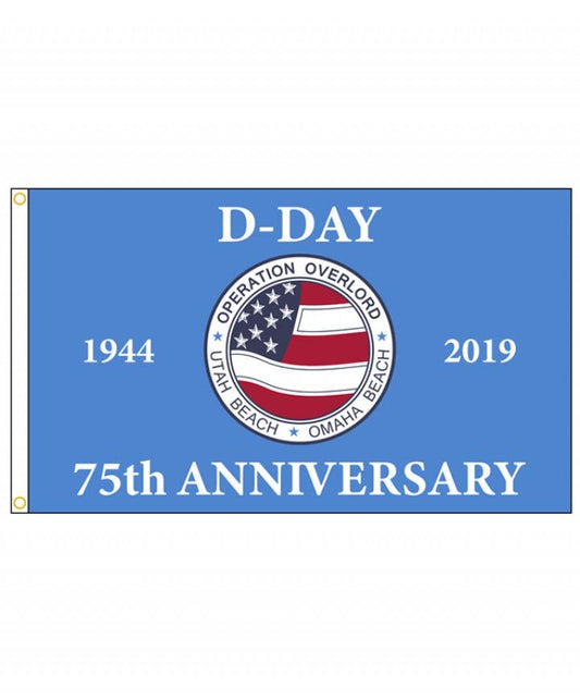 75th Anniversary D Day 3x5 Flag