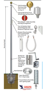 20ft - 80ft Flagpole | Independence Series