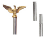 6 FT Stainless Wall Mount Flagpole with Tangle Free Rotating Rings