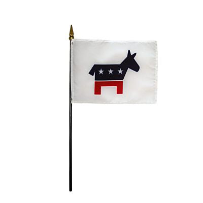 Mini 4"x6" Democratic Donkey Flag