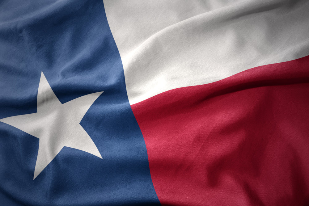 Nylon Texas State Flag Pole Hemmed
