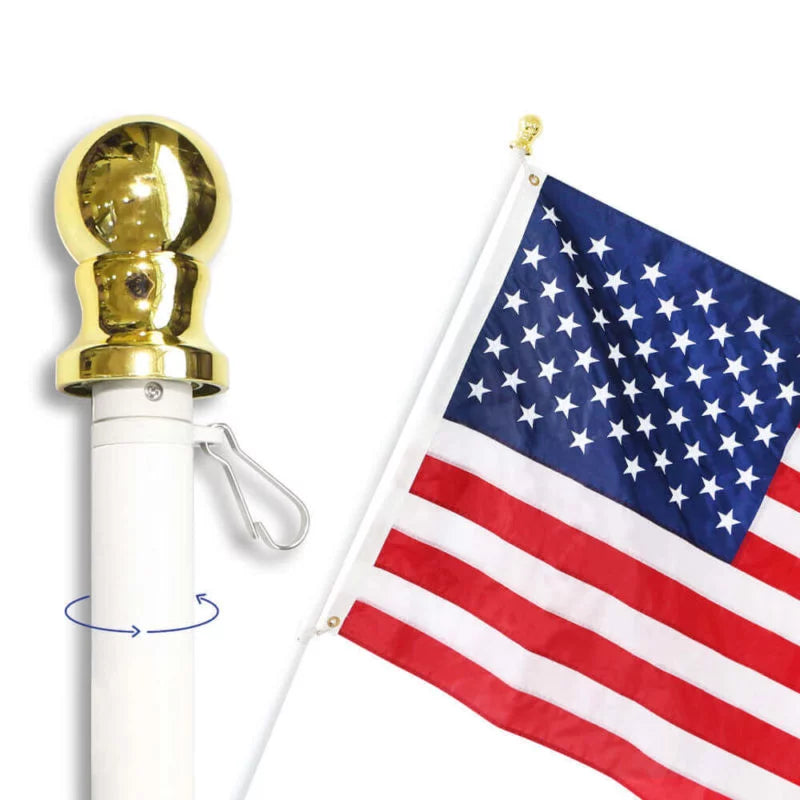 6ft Spinning Flagpole Tangle Free