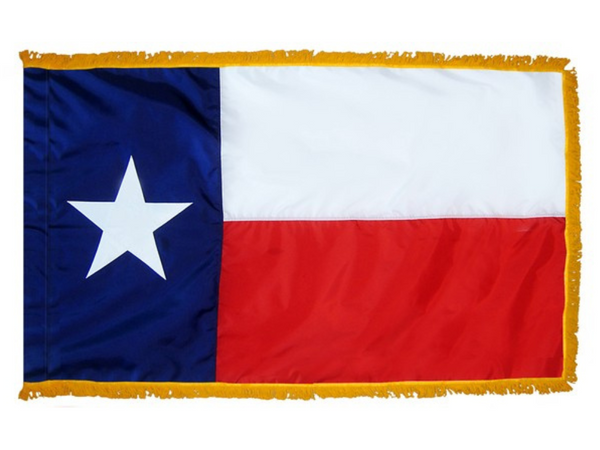Nylon Texas State Flag Pole Hemmed