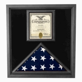 Flag and Certificate Case, Flag Display Cases with Certificate