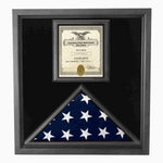 Flag and Certificate Case, Flag Display Cases with Certificate