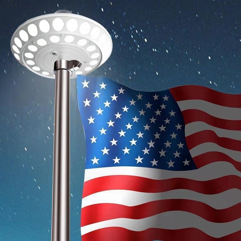 40 LED Double Row Solar Flagpole Light