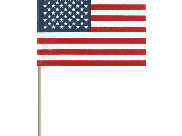 Mini U.S. & Texas Flags On Staffs