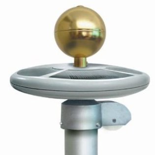 Round Solar Light For Top Of Flagpole