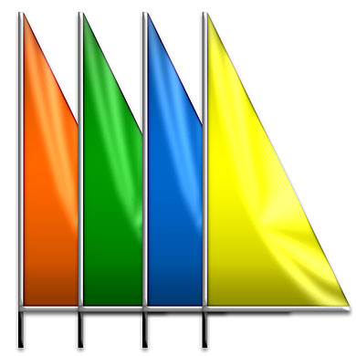 NYLON SAIL FLAGS (SOLD IN PAIRS OF THE SAME COLOR ONLY)