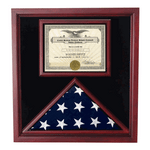 Flag and Certificate Case, Flag Display Cases with Certificate