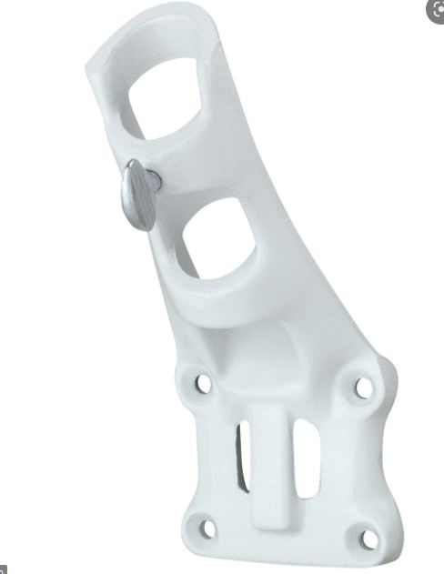 4-Hole cat aluminum bracket - white