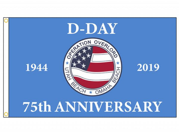 75th Anniversary D Day 3x5 Flag