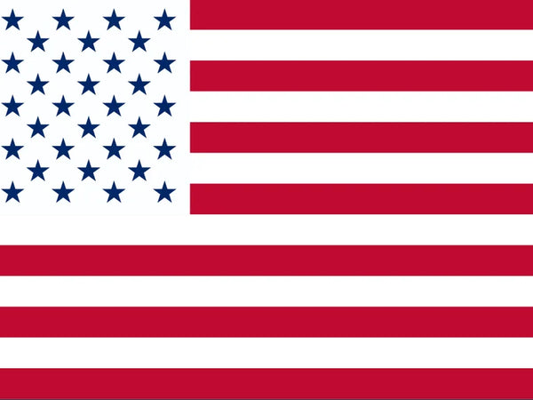 Inverted American Flag w/ Blue Stars