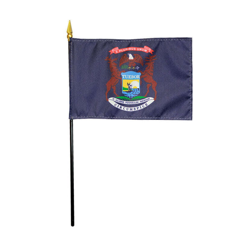 Mini State Flags on Black Staffs