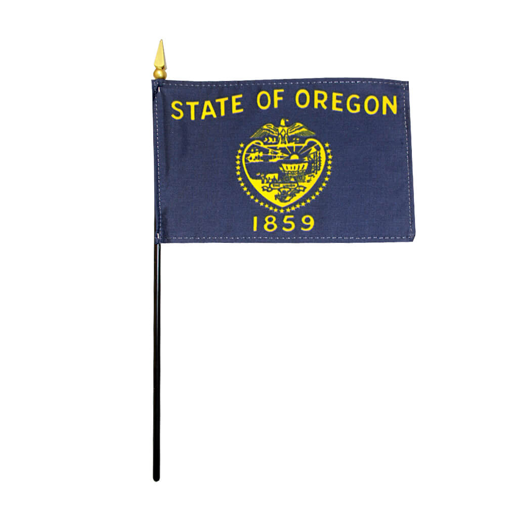 Mini State Flags on Black Staffs