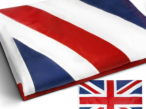 EverStrong Nylon Embroidered United Kingdom Flag 3×5 Foot