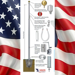 20ft - 40ft Flagpole | Sentry II Series - IRC