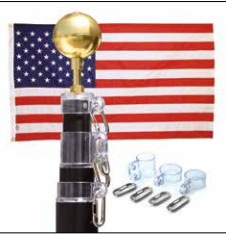 American Elite Telescoping Flagpole Heavy-Duty Shaft with “Easy Lock” Construction