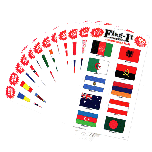 Assorted World Flag Stickers