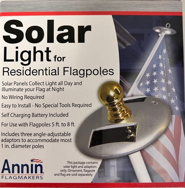 SOLAR LIGHT FOR SMALL OUTDOOR FLAGPOLES