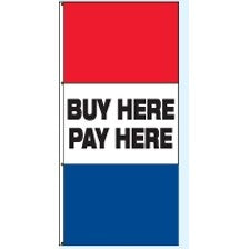 Double Faced Free Flying Drape Flags (Buy Here Pay Here)